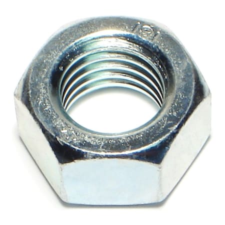 Midwest Fastener Hex Nut, M18-2.5, Steel, Class 8, Zinc Plated, 5 PK 73653